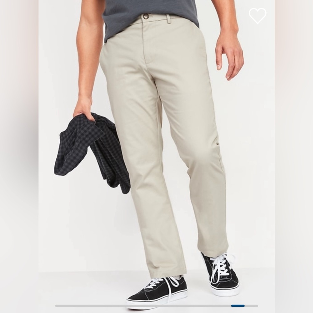 NWT OLD NAVY khaki pants ultimate straight built-in flex uniform work size 32x34